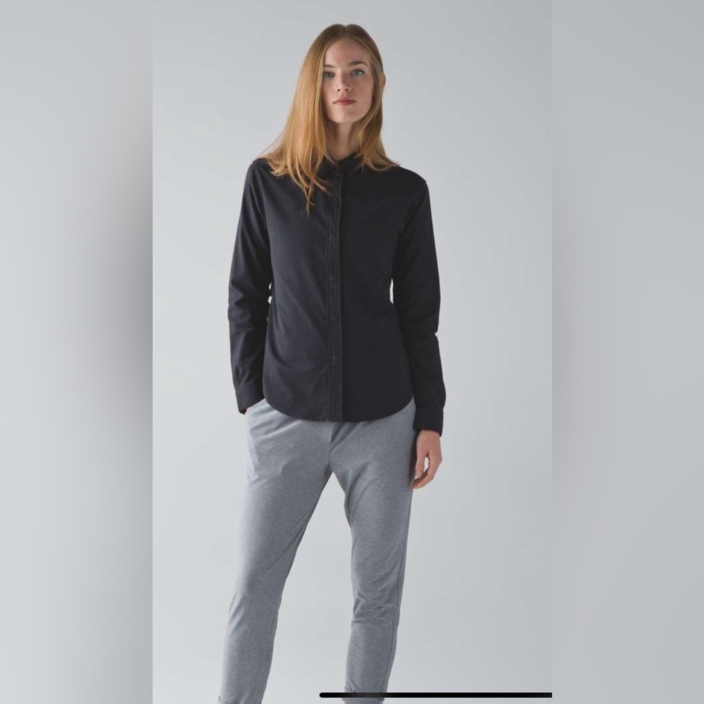 Lululemon Getaway Shirt Size 8 Black